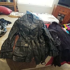 Black leather jacket